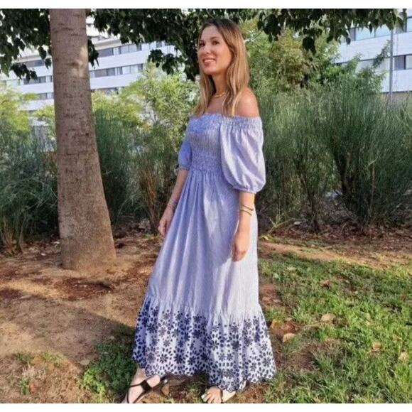 ZARA Balloon Sleeve Long Dress NWT - Picture 7 of 16